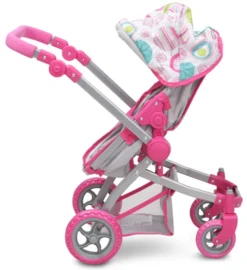 Cangaroo Pink Rose Poppen Kinderwagen 9651B -Dolu Verkoopwinkel cangaroo pink rose poppen kinderwagen 9651b 9
