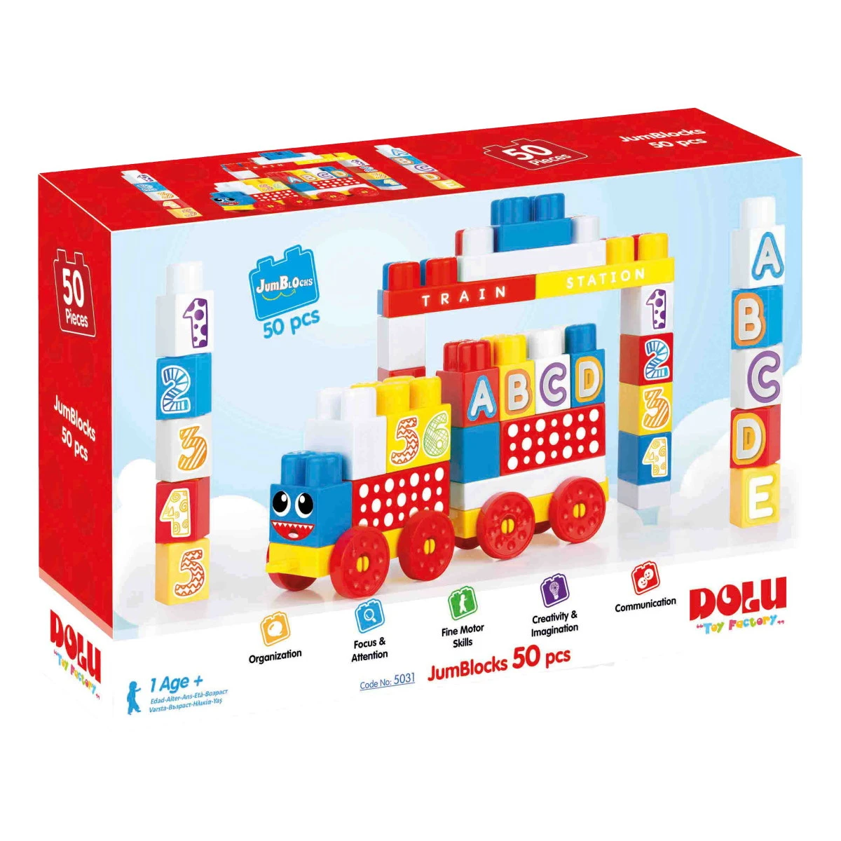 Dolu 50 Stuks Gekleurde Blokken Met Trein 5031 - Afbeelding 2