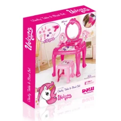 Dolu Unicorn Opmaaktafel Met Krukje 2561 -Dolu Verkoopwinkel dolu unicorn opmaaktafel met krukje 2561 6
