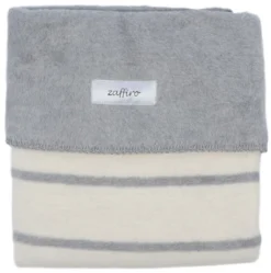Zaffiro Grijs & Ecru Gestreept 75 X 100 Cm Wiegdeken 15083 -Dolu Verkoopwinkel grijsecrustrependeken 4