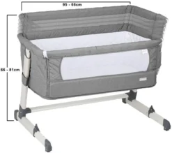 Babygo Together Grey Wieg Aan Bed 4601 -Dolu Verkoopwinkel i no460 1 together heigths