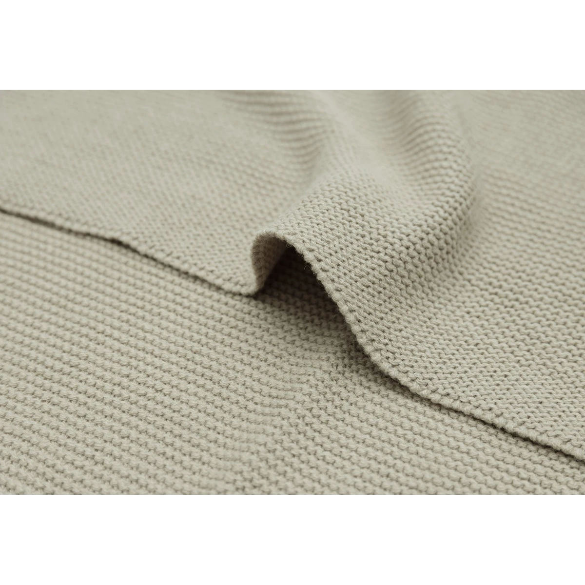 Jollein Basic Knit Olive Green 75 X 100 Cm Wiegdeken 516-511-67053 - Afbeelding 6