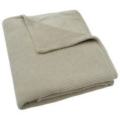 Jollein Basic Knit Olive Green / Fleece 100 X 150 Cm Ledikantdeken 517-522-67054