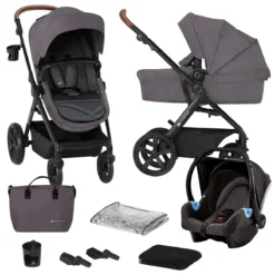 Kinderkraft A-Tour Dark Grey 3-in-1 Kinderwagen Incl. Autostoel KSATOU00DGR3000