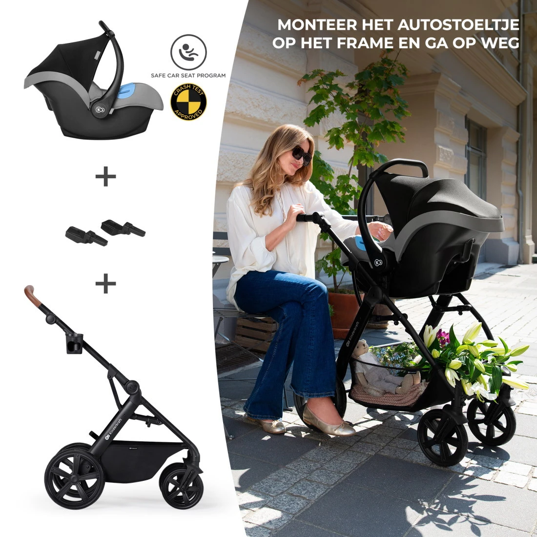 Kinderkraft A-Tour Light Grey 3-in-1 Kinderwagen Incl. Autostoel KSATOU00LGR3000 9 Kinderkraft A-Tour Light Grey 3-in-1 Kinderwagen Incl. Autostoel KSATOU00LGR3000 - Afbeelding 9