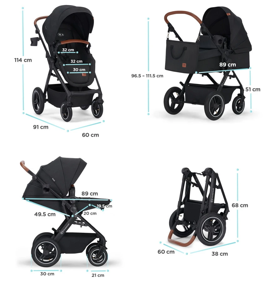 Kinderkraft B-Tour Deep Black 3-in-1 Combi Kinderwagen Incl. Autostoel KSBTOU00BLK3000 20 Kinderkraft B-Tour Deep Black 3-in-1 Combi Kinderwagen Incl. Autostoel KSBTOU00BLK3000 - Afbeelding 20