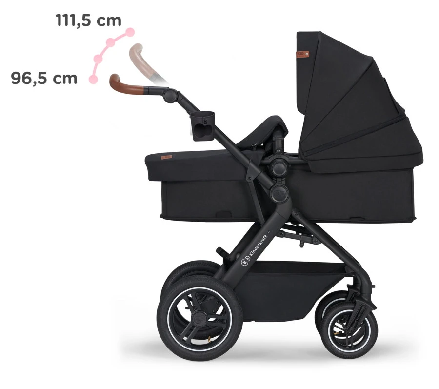 Kinderkraft B-Tour Deep Black 3-in-1 Combi Kinderwagen Incl. Autostoel KSBTOU00BLK3000 3 Kinderkraft B-Tour Deep Black 3-in-1 Combi Kinderwagen Incl. Autostoel KSBTOU00BLK3000 - Afbeelding 3