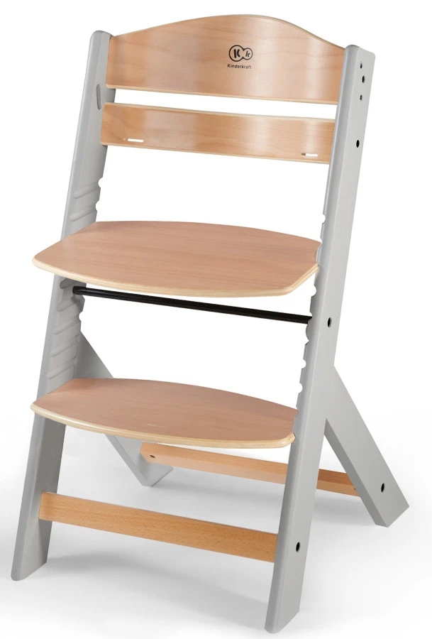 Kinderkraft Enock Grijs/Naturel Houten Meegroei Kinderstoel KKKENOCGRY0000 2 Kinderkraft Enock Grijs/Naturel Houten Meegroei Kinderstoel KKKENOCGRY0000 - Afbeelding 2