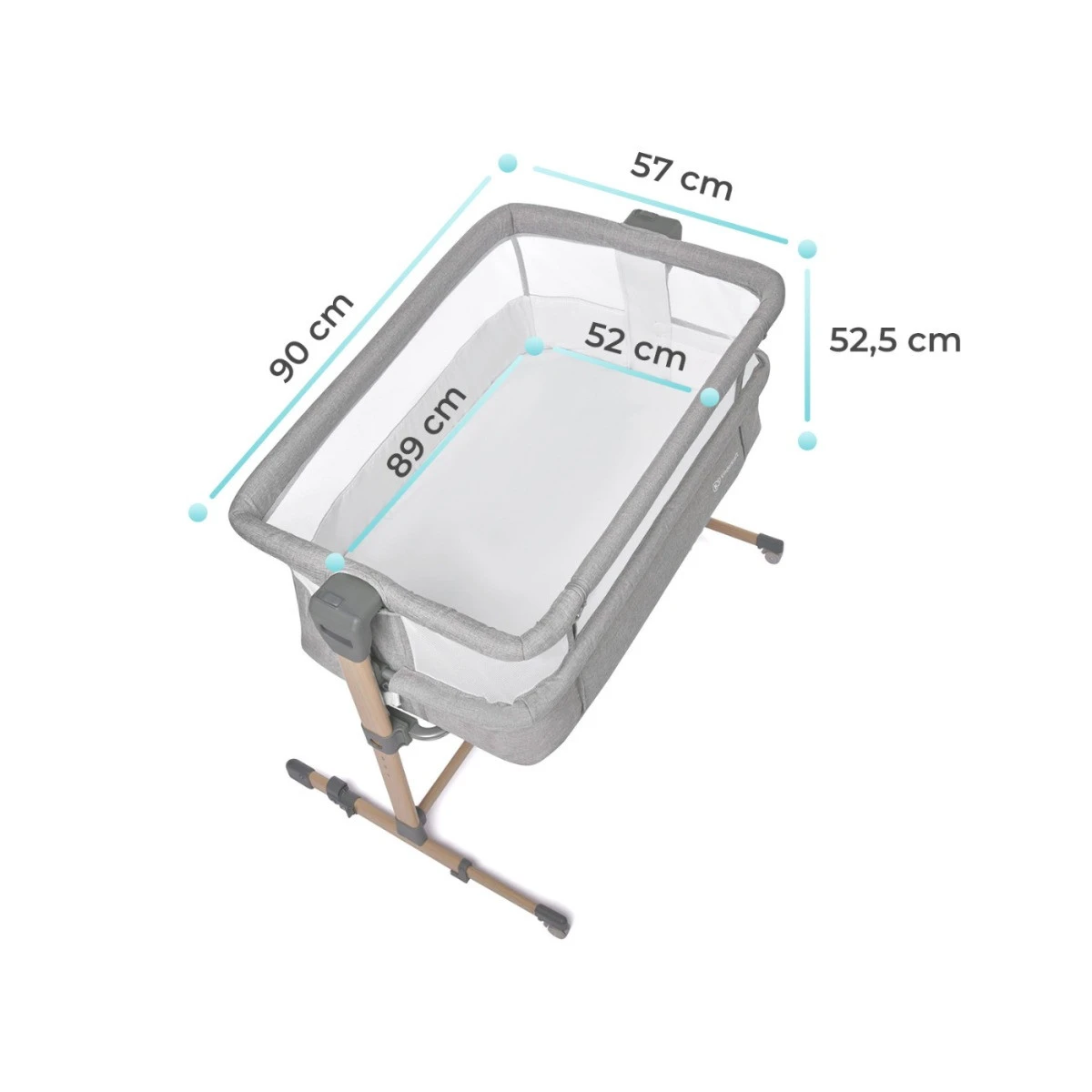 Kinderkraft Neste Air Grey Wieg Aan Bed KKLNEAIRGRY000 7 Kinderkraft Neste Air Grey Wieg Aan Bed KKLNEAIRGRY000 - Afbeelding 7