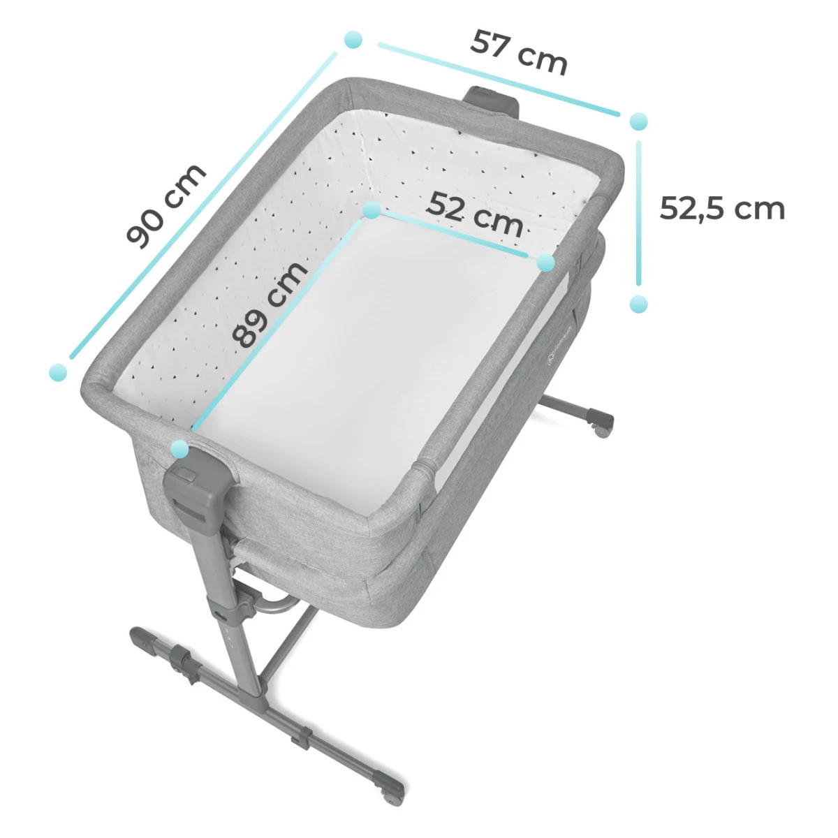 Kinderkraft Neste Up Melange Wieg Aan Bed KKLNESTGRYM00N - Afbeelding 11