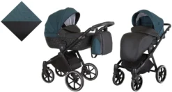 Kunert Talisman Black Green 2-in-1 Kinderwagen TA-04-BLACK -Dolu Verkoopwinkel kunert talisman black green 2 in 1 kinderwagen ta 04 black 0