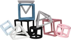 Label Label Roze 3 Stuks Geometrische Silicone Bijtringen LLST-15294 -Dolu Verkoopwinkel label label 3 stuks geometrische silicone bijtringen 1