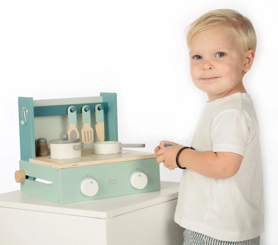 Label Label Groen Houten Kookstel LLWT-24760 3 Label Label Groen Houten Kookstel LLWT-24760 - Afbeelding 3