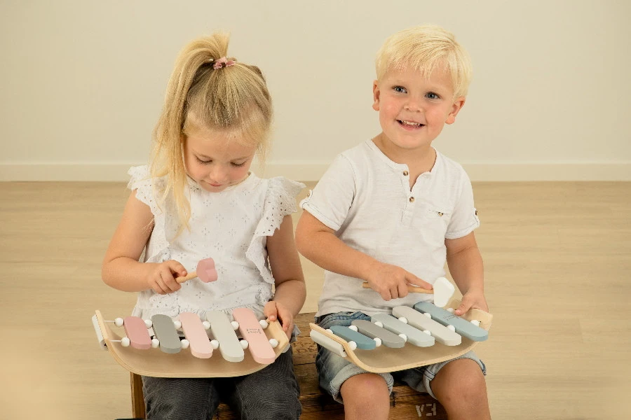 Label Label Roze Houten Xylofoon LLWT-25460 3 Label Label Roze Houten Xylofoon LLWT-25460 - Afbeelding 3