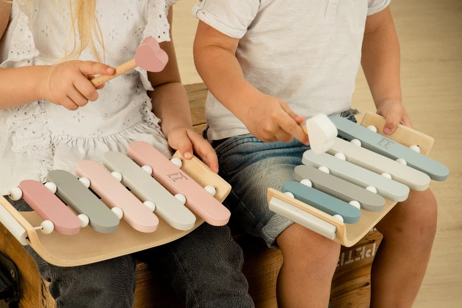 Label Label Roze Houten Xylofoon LLWT-25460 2 Label Label Roze Houten Xylofoon LLWT-25460 - Afbeelding 2