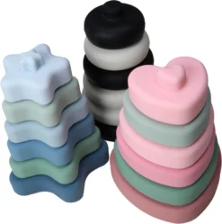 Label Label Blauw Silicone Stapeltoren LLST-15362 -Dolu Verkoopwinkel label label silicone stapeltoren