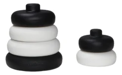 Label Label Zwart/Wit Silicone Stapeltoren LLST-15379 -Dolu Verkoopwinkel label label zwart wit silicone stapeltoren llst 15379 1