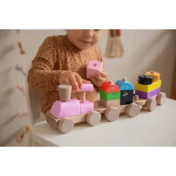 Label Label Barbapapa Houten Stapeltoren Trein LLBB-35885 -Dolu Verkoopwinkel llbb 35885 barbapapa wooden stacking train 08