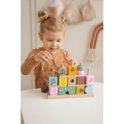 Label Label Barbapapa Houten Stapelblokken LLBB-37025 -Dolu Verkoopwinkel llbb 37025 barbabapapa wooden stacking blocks 08