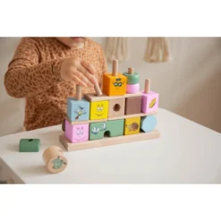 Label Label Barbapapa Houten Stapelblokken LLBB-37025 -Dolu Verkoopwinkel llbb 37025 barbabapapa wooden stacking blocks 09