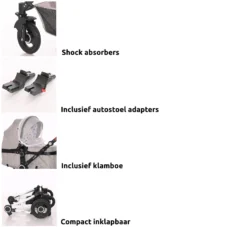 Lorelli Alexa Pearl Beige 3-in-1 Combi Kinderwagen Incl. Autostoel 1002129-2182D -Dolu Verkoopwinkel lorelli 3 in 1 combi kinderwagen incl. autostoel 1002129 2