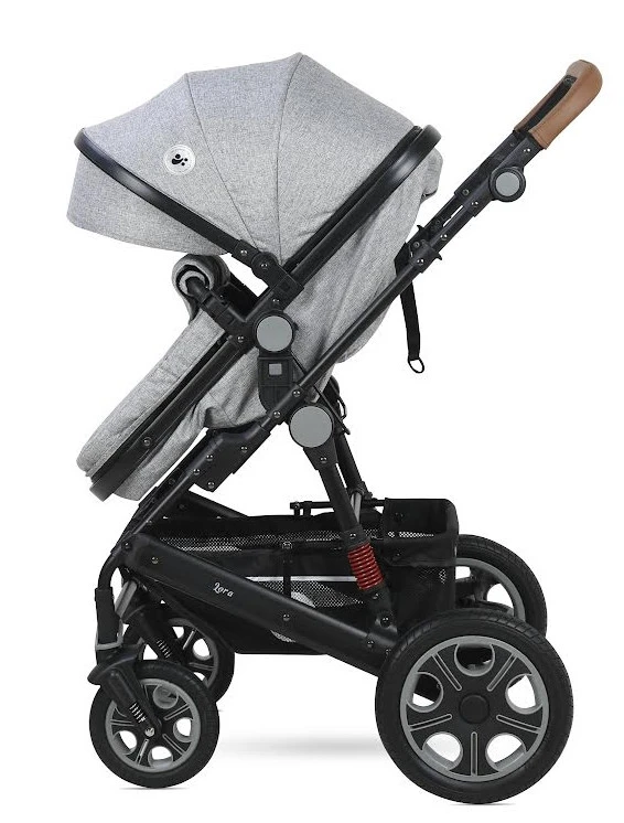 Lorelli Lora Cool Grey Elephants 3-in-1 Combi Kinderwagen Incl. Autostoel 1002128-2123D 6 Lorelli Lora Cool Grey Elephants 3-in-1 Combi Kinderwagen Incl. Autostoel 1002128-2123D - Afbeelding 6