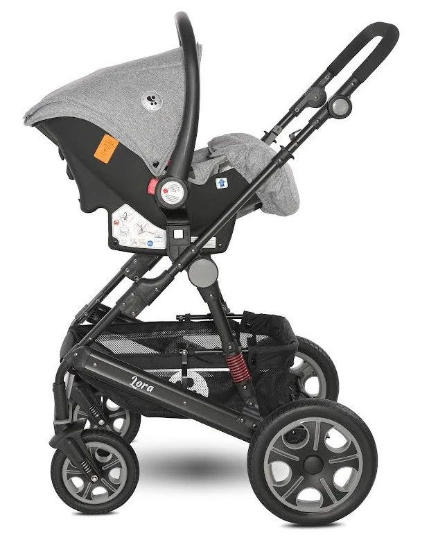 Lorelli Lora Cool Grey Elephants 3-in-1 Combi Kinderwagen Incl. Autostoel 1002128-2123D 8 Lorelli Lora Cool Grey Elephants 3-in-1 Combi Kinderwagen Incl. Autostoel 1002128-2123D - Afbeelding 8