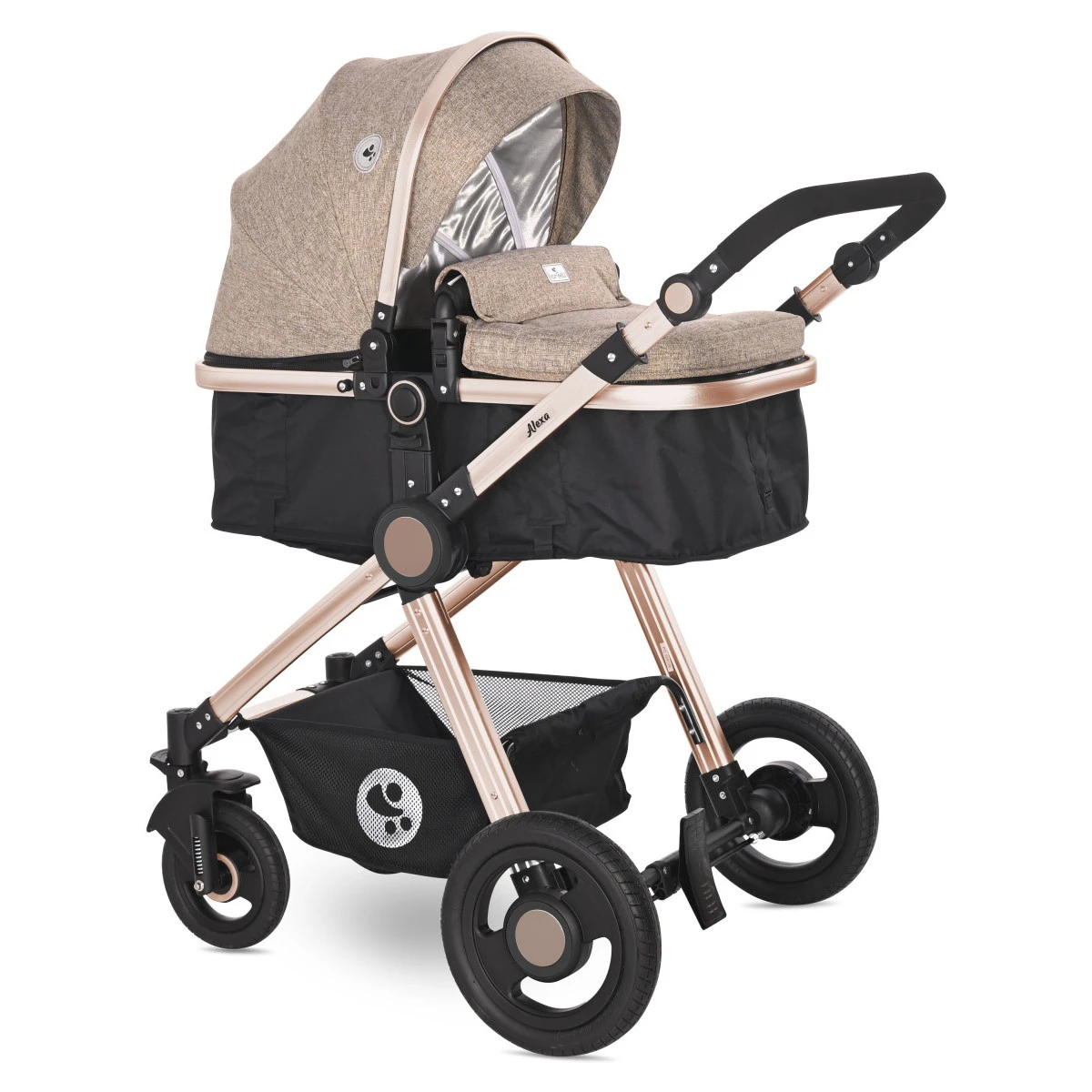 Lorelli Alexa Pearl Beige 3-in-1 Combi Kinderwagen Incl. Autostoel 1002129-2182D - Afbeelding 3