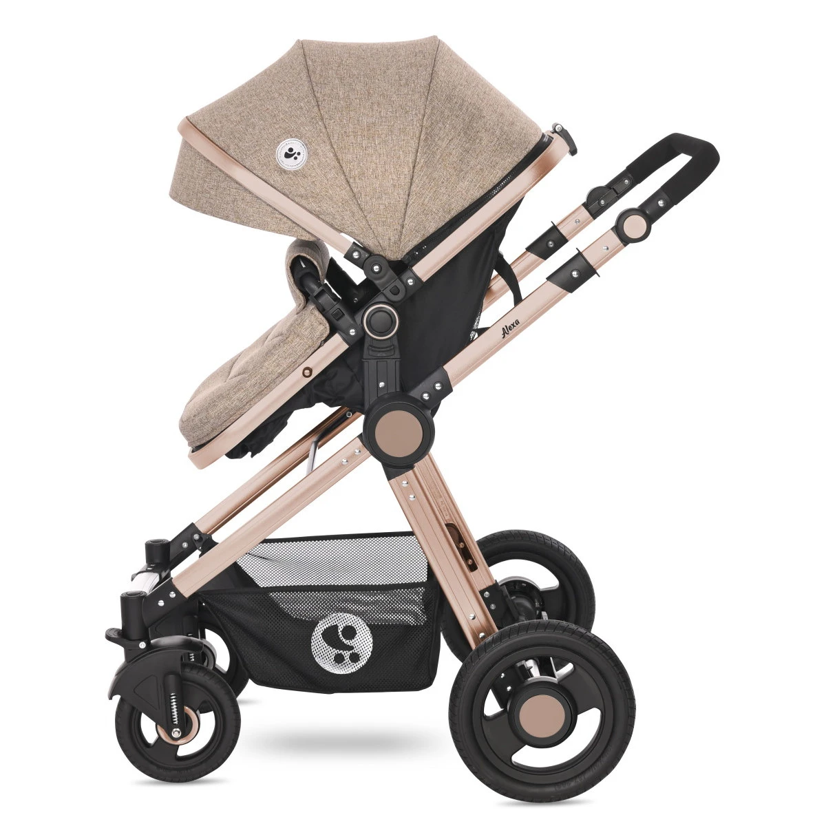 Lorelli Alexa Pearl Beige 3-in-1 Combi Kinderwagen Incl. Autostoel 1002129-2182D - Afbeelding 5