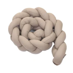MamaLoes Amy Ajour Nougat 210 Cm Braided Bedbumper 84269 8 MamaLoes Amy Ajour Nougat 210 Cm Braided Bedbumper 84269 -Dolu Verkoopwinkel mamaloes amy ajour nougat 210 cm braided bedbumper 84269 3