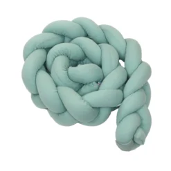 MamaLoes Amy Ajour Stonegreen 210 Cm Braided Bedbumper 84270 -Dolu Verkoopwinkel mamaloes amy ajour stonegreen 210 cm braided bedbumper 84270 3