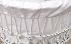 MamaLoes Rotan Wit Baby Wiegje 66755 -Dolu Verkoopwinkel mamaloes rotan wit baby wiegje 2