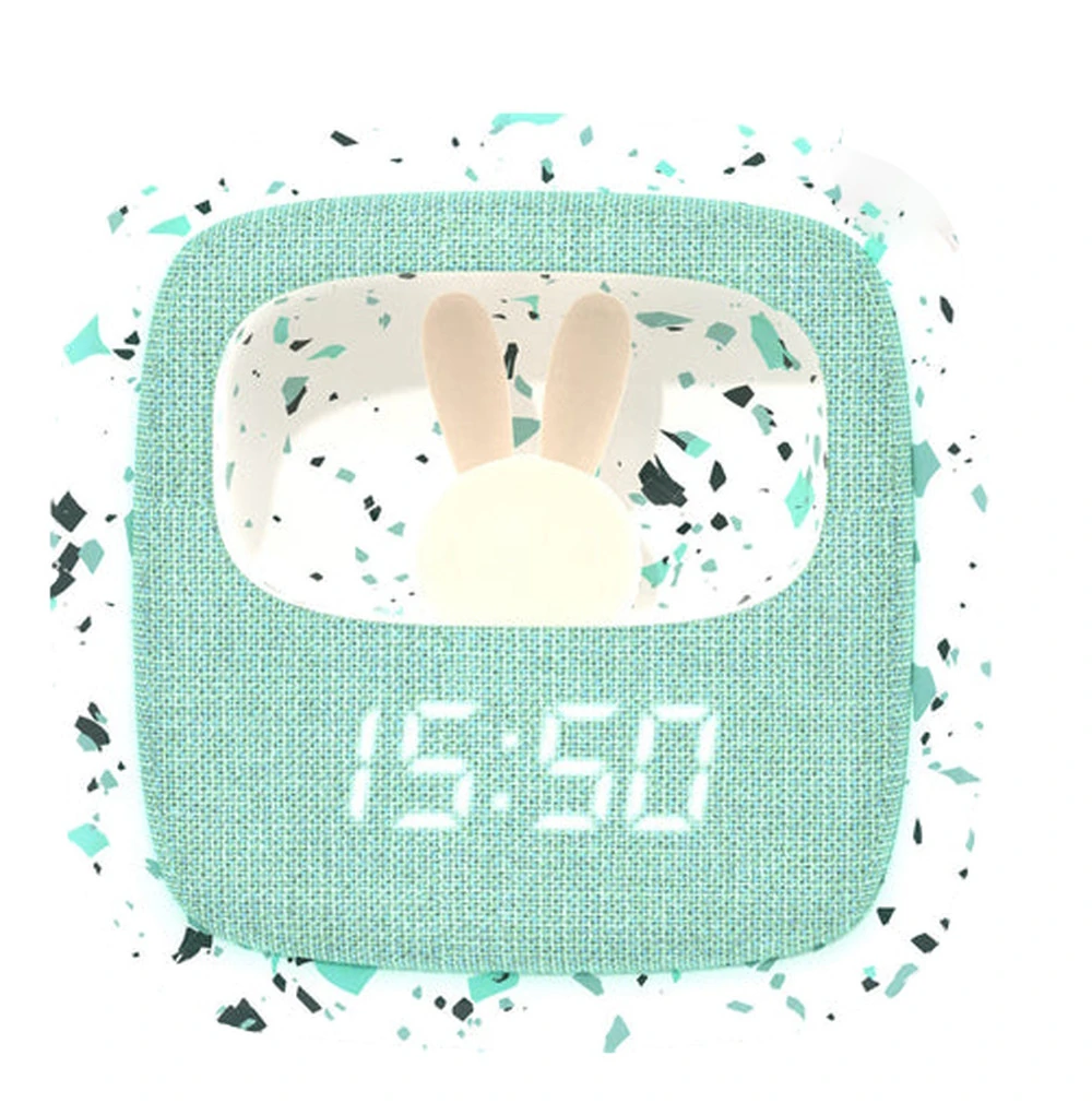 MOB Billy Terrazzo Mintgroen Klok En Nachtlampje BILLY-MTAE-01 1 MOB Billy Terrazzo Mintgroen Klok En Nachtlampje BILLY-MTAE-01