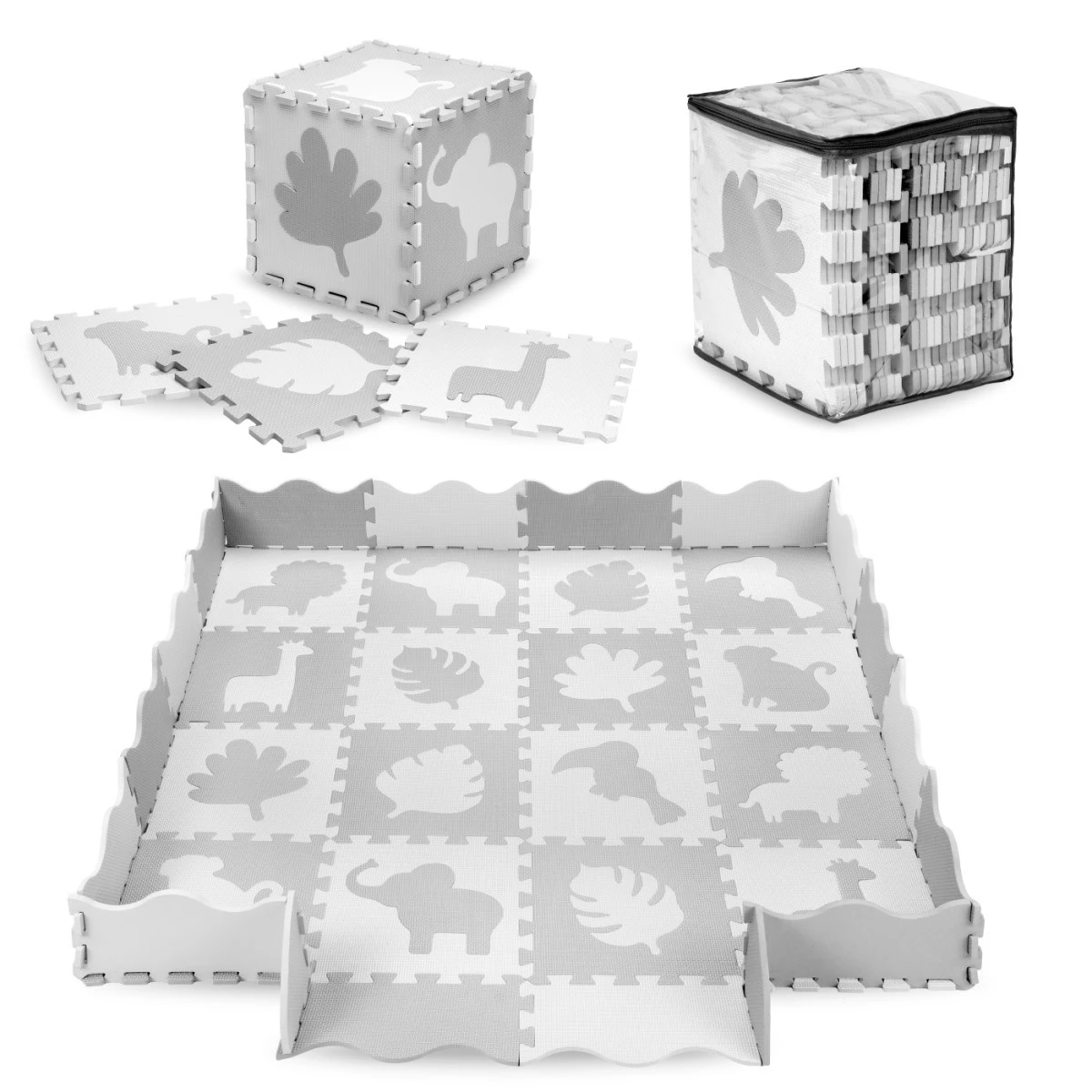 Momi Zawi Grey Schuimrubberen Puzzelmat Met Rand MAED00013 8 Momi Zawi Grey Schuimrubberen Puzzelmat Met Rand MAED00013 - Afbeelding 8