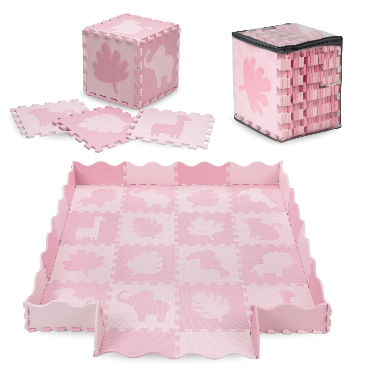 Momi Zawi Pink Schuimrubberen Puzzelmat Met Rand MAED00012 8 Momi Zawi Pink Schuimrubberen Puzzelmat Met Rand MAED00012 - Afbeelding 8