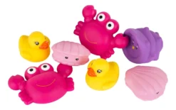 Playgro Sea Friends Pink 7 Stuks Drijvende Badspeeltjes P0188416