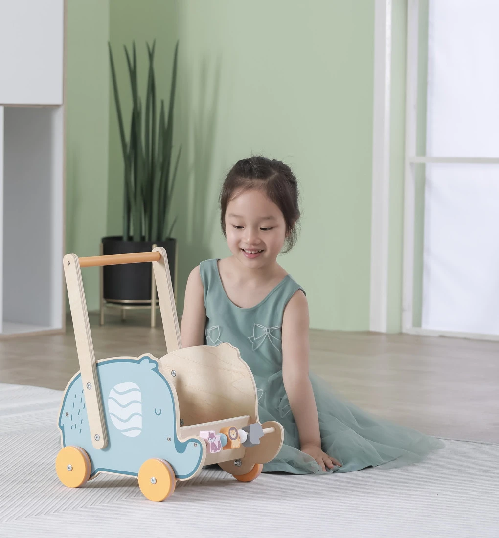 PolarB Olifant Houten Poppenwagentje 44031 6 PolarB Olifant Houten Poppenwagentje 44031 - Afbeelding 6