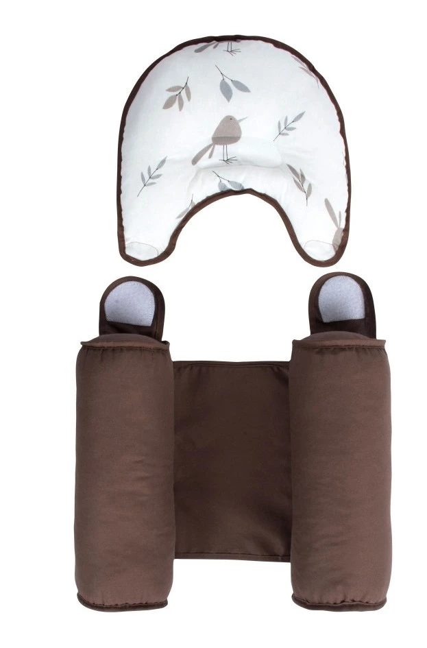 Sevibaby Brown Birds Steunkussen Met Hoofdkussentje 33-149 2 Sevibaby Brown Birds Steunkussen Met Hoofdkussentje 33-149 - Afbeelding 2