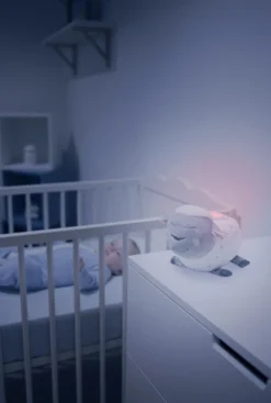 Badabulle Schaapje Lulu Muzikaal Projectie Nachtlampje B015007 -Dolu Verkoopwinkel sfeerfoto schaapje