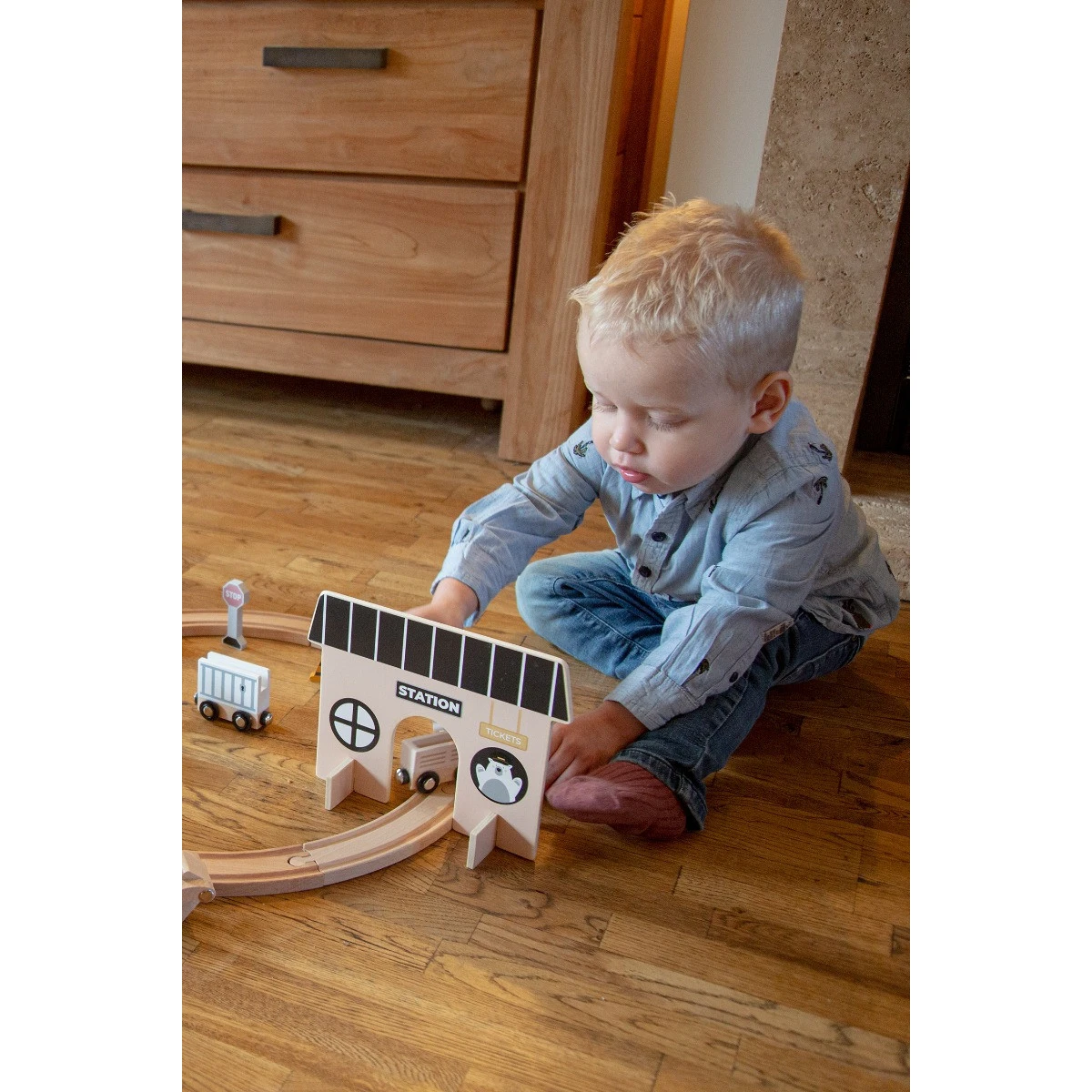 Tryco Houten Treinbaanset - Basis TR-353076 6 Tryco Houten Treinbaanset - Basis TR-353076 - Afbeelding 6