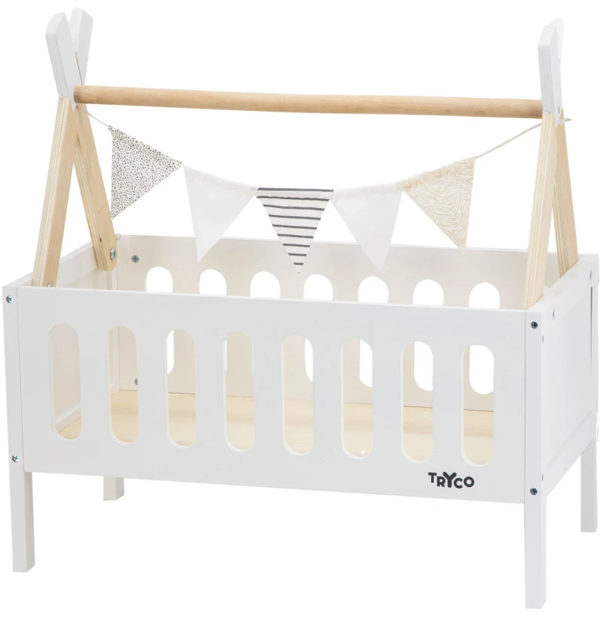 Tryco Tipi Houten Poppenbed TR-353013 1 Tryco Tipi Houten Poppenbed TR-353013