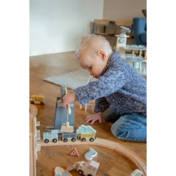 Tryco Houten Treinbaanset - Uitbreidingsset Bouwplaats TR-353080 -Dolu Verkoopwinkel tryco tr 353080 tr 353076 02