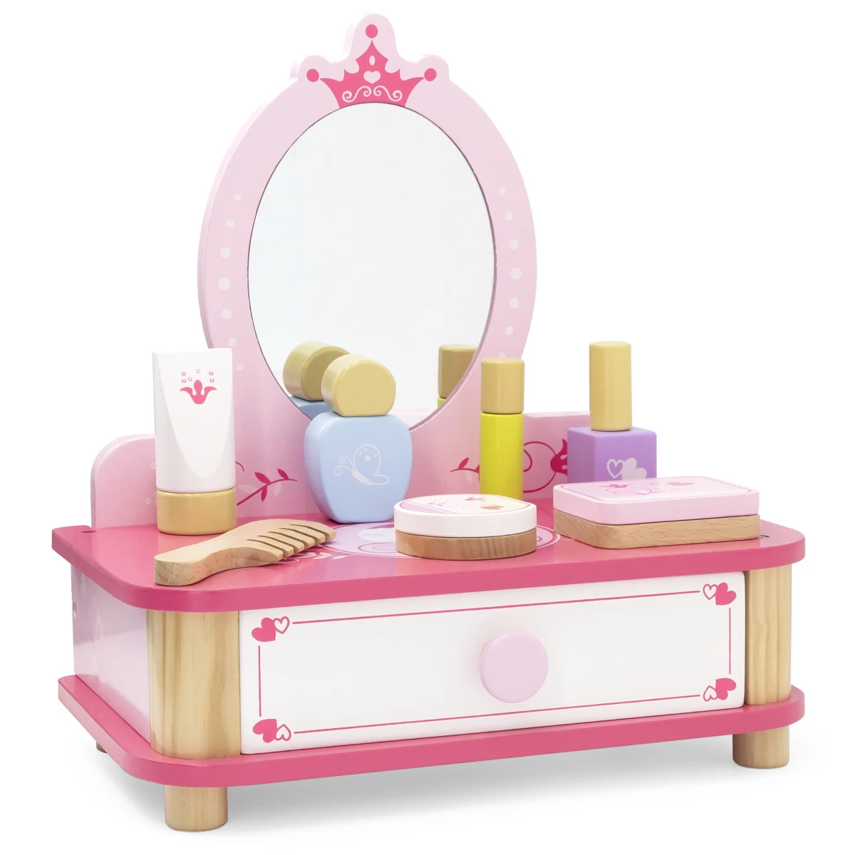 Viga Houten Make-up Set Met Kaptafel 44571 3 Viga Houten Make-up Set Met Kaptafel 44571 - Afbeelding 3