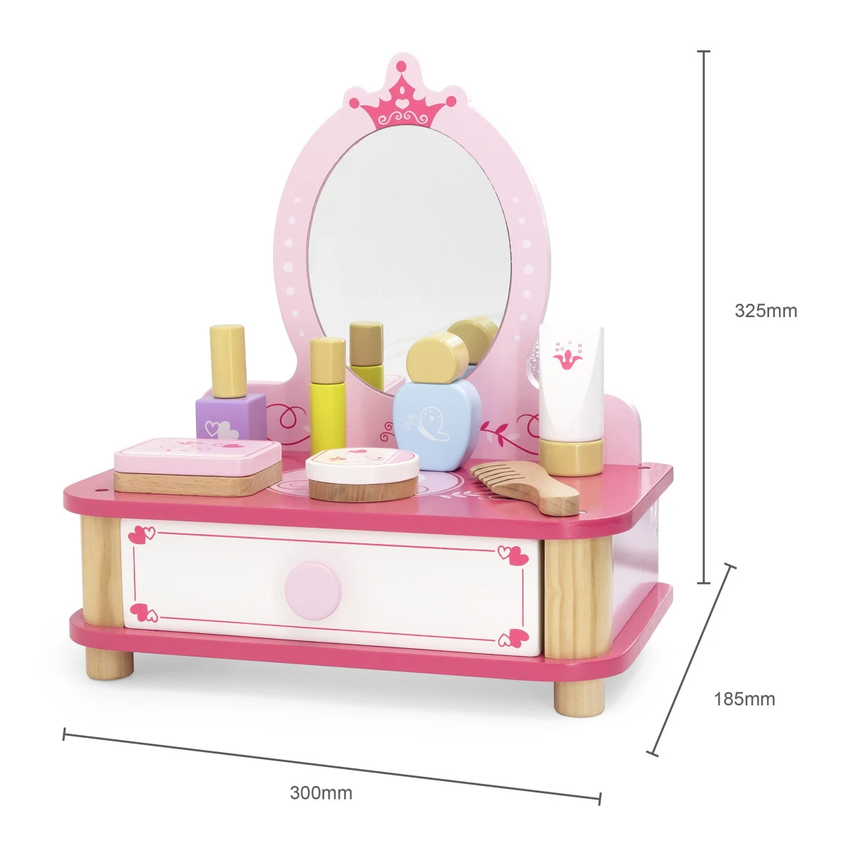 Viga Houten Make-up Set Met Kaptafel 44571 4 Viga Houten Make-up Set Met Kaptafel 44571 - Afbeelding 4