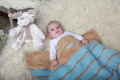 Zaffiro Grijs & Roze Gestreept 100 X 150 Cm Ledikantdeken 15403 -Dolu Verkoopwinkel zaffiro deken 4